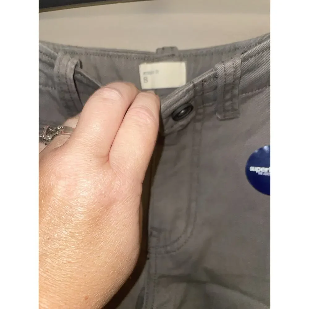 Gap Kids Boys Superplastic Adjustable Waist Khaki Pants Straight Fit Sz 8
